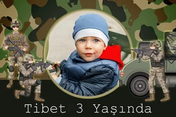 Asker Kamuflaj Fon Temalı Doğum Günü Konsepti