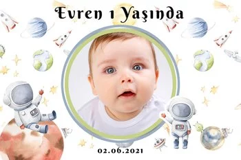 Astronot ile Gezegenler Temalı Parti Konsept