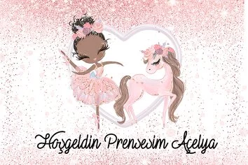 Balerin ve Pembe Unicorn Temalı Parti Konsept 