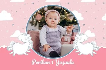 Beyaz Unicorn Temalı Parti Konsept