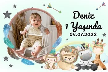 Bohem Safari Hayvanları Temalı Parti Konsept