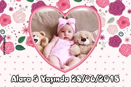 Çiçekler İçinde Kalp Temalı Parti Konsept