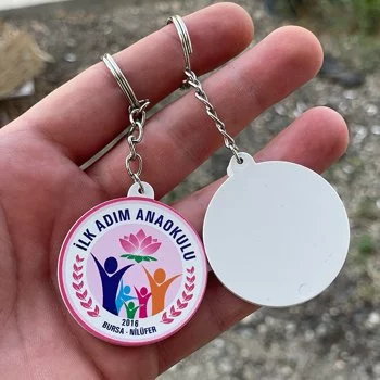 Daire Plastik Anahtarlık