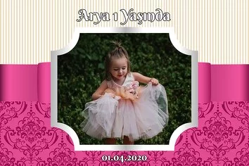 Damask Vişne ve Krem Çizgiler Temalı Parti Konsept