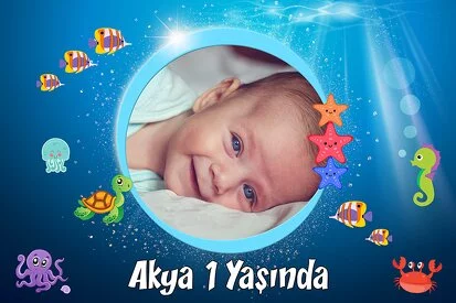 Deniz Altı Canlıları Temalı Doğum Günü Parti Konsept