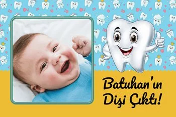 Diş Partisi Sarı Mavi Fon Temalı Diş Buğdayı Konsepti