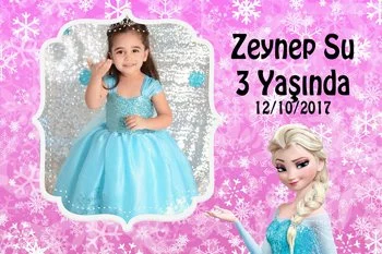Elsa Pembe Fon Temalı Temalı Doğum Günü Konsepti