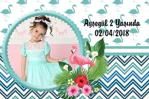 Flamingo ve Çiçek Temalı Doğum Günü Konsepti