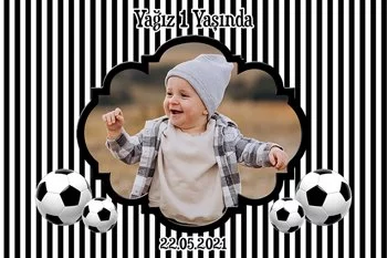 Futbol Siyah Beyaz Temalı Parti Konsept