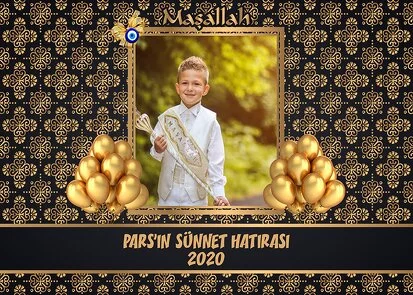 Gold Balonlu Sünnet Temalı Parti Konsept