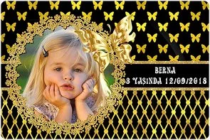 Gold Kelebek Temalı Doğum Günü Konsepti