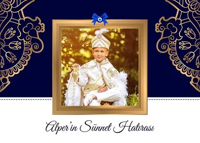 Gold Lacivert Sünnet Temalı Parti Konsept