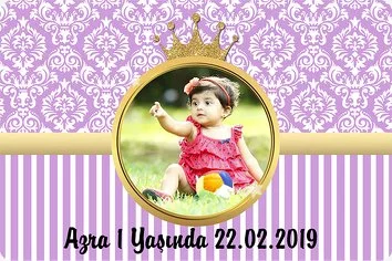 Gold ve Lila Damask Temalı Doğum Günü Parti Konsept