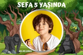 Goril Ormanda Temalı Parti Konsept