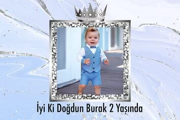 Gümüş Taç ve Mavi Temalı Parti Konsept