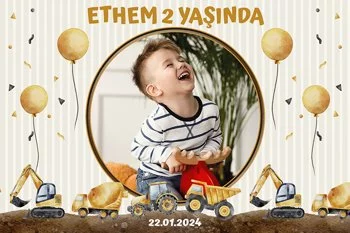 İş Makineleri Soft Temalı Parti Konsept