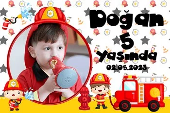 İtfaiyeci Çocuklar Temalı Parti Konsept