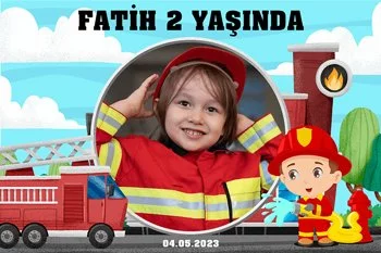 İtfaiyeci ile Aracı Temalı Parti Konsept