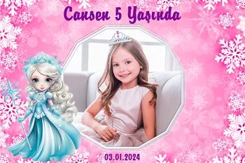 Karlar Kraliçesi Elsa Pembe Temalı Parti Konsept