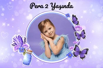 Kelebek ile Lavanta Temalı Doğum Günü Konsepti