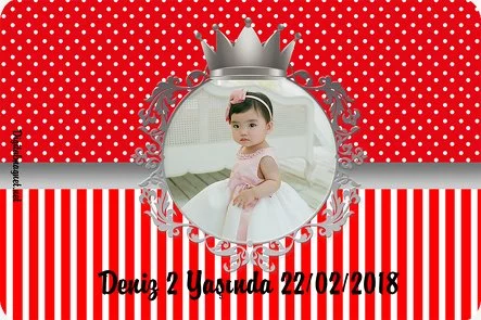 Kırmızı Gümüş Taç Temalı Doğum Günü Konsepti