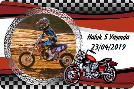 Kırmızı Motorsiklet Temalı Doğum Günü Konsept