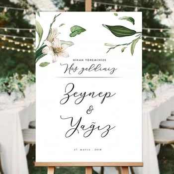 Kişiye Özel Söz-Nişan Dekota Karşılama Panosu