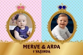 Kral ve Kraliçe Taç Temalı Doğum Günü Konsepti