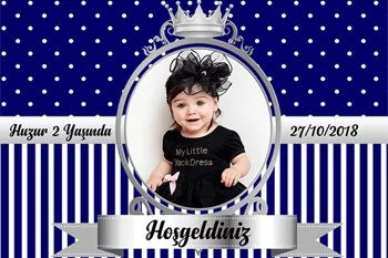 Lacivert Beyaz Gümüş Temalı Parti Konsept