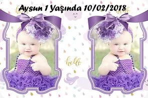 Lila Kurdela Temalı Doğum Günü Konsepti