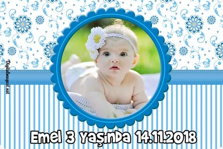 Mavi Çiçek Temalı Parti Konsept 