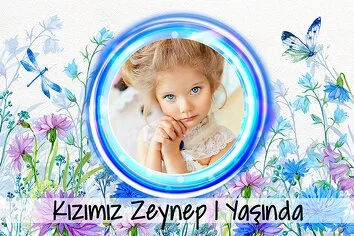 Mavi Çiçekler Temalı Parti Konsept