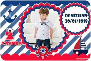 Mavi Fonlu Denizci Temalı Doğum Günü Konsepti