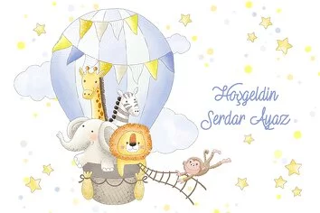 Mavi Uçan Balon Temalı Parti Konsept