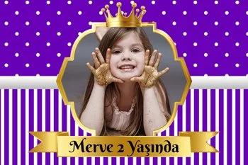 Mor Beyaz Puantiye ile Gold Çerçeve Temalı Parti Konsept