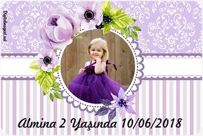 Mor Çiçek Temalı Doğum Günü Konsepti