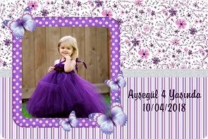 Mor Kelebek Temalı Doğum Günü Konsepti