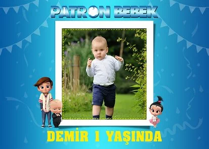 Patron Bebek Temalı Doğum Günü Parti Konsept