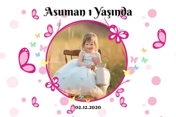 Pembe Kelebekler Temalı Doğum Günü Konsepti