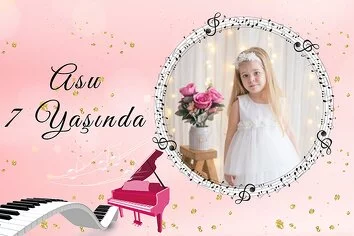 Pembe Piyano Temalı Parti Konsept