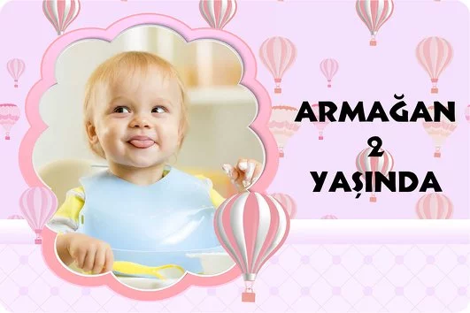 Pembe Soft Uçan Balon Temalı Doğum Günü Konsept
