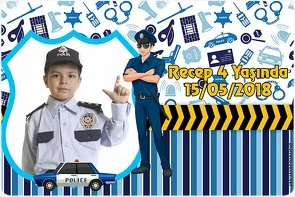 Polis Temalı Doğum Günü Konsepti