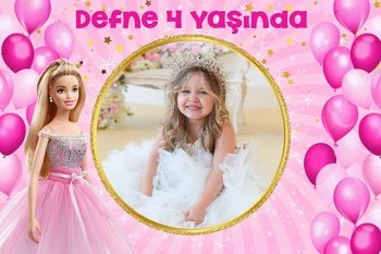 Prenses ile Pembe Balonlar Temalı Parti Konsept