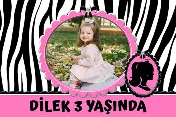 Prenses ile Zebra Fon Temalı Parti Konsept