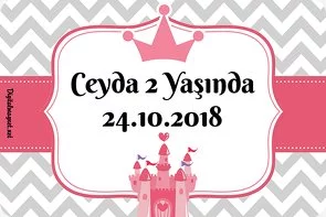 Prenses Sade Yazılı Doğum Günü Konsepti