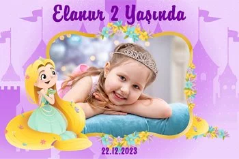 Rapunzel Temalı Doğum Günü Konsept