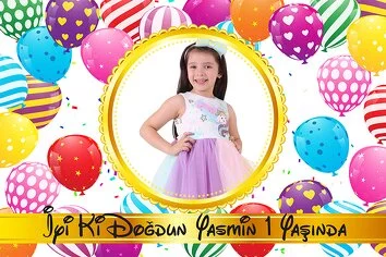 Renkli Balonlar ve Konfeti Temalı Parti Konsept