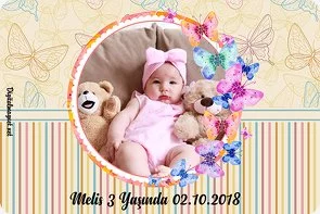 Renkli Kelebekler Temalı Doğum Günü Konsepti