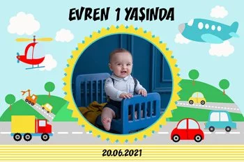 Renkli Taşıtlar Temalı Parti Konsept