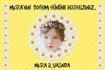 Sarı Zeminli Papatya Temalı Parti Konsept